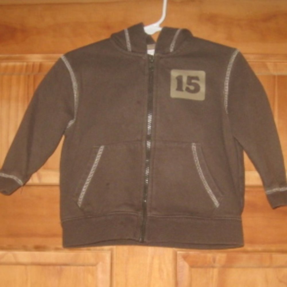 5/$20 Boys Circo Brown Zip Up Hooded Sweatshirt